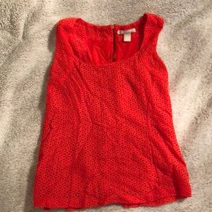 Banana republic burnt orange sleeveless top